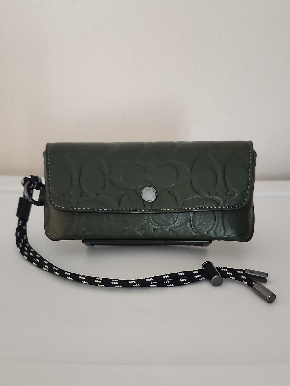 Coach Embossed Leather Sunglass Case
